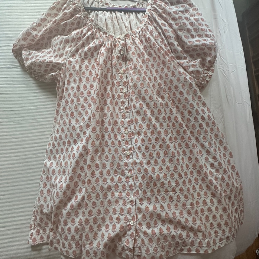 Doen JOSETTE DRESS -- TRAVELER BLOCK PRINT, Very Good Condition!